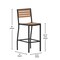 Flash Furniture All-Weather Patio Bar Stool with Faux Teak Slats XU-DG-HW6036B-GG - alternate 4